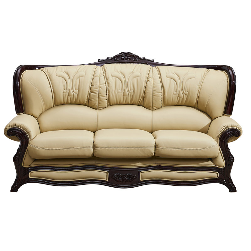 Astoria Grand Adelyn 3 Piece Leather Living Room Set Wayfair